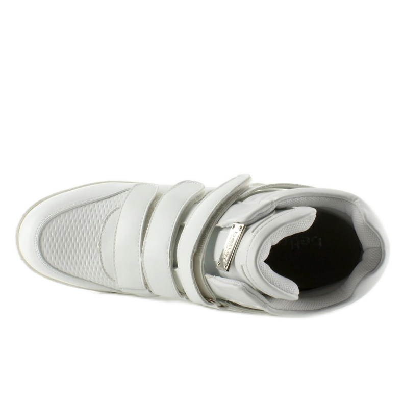 Ansiktssneakers high top JT35 vit 2