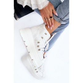 Zazoo 3416 Läder Sportskor Dam Vita 1