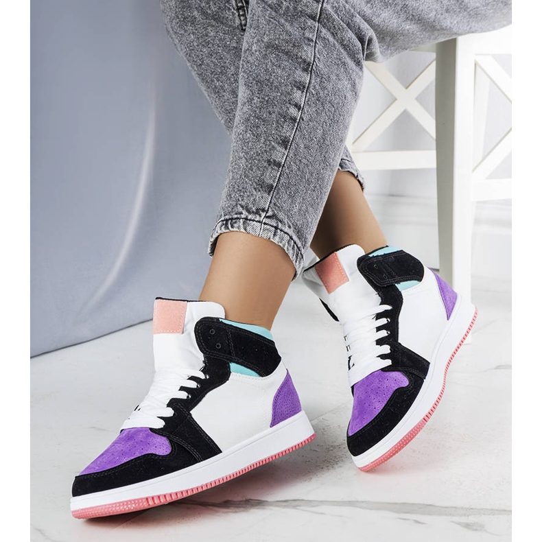 Lila high-top sneakers från Kari violett 1