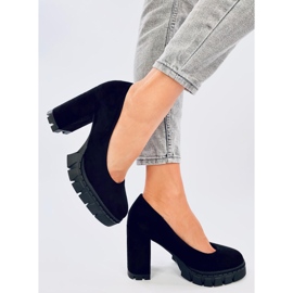 Angela Black pumps med hög klack och plattform svart 2