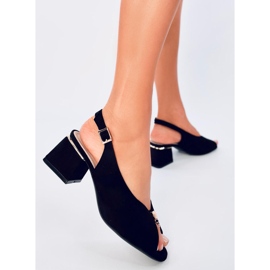 Seastar Vandell Svarta högklackade sandaler 2