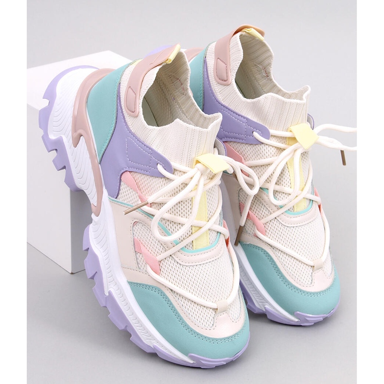 Beals Lila färgglada wedge sneakers purpur 1
