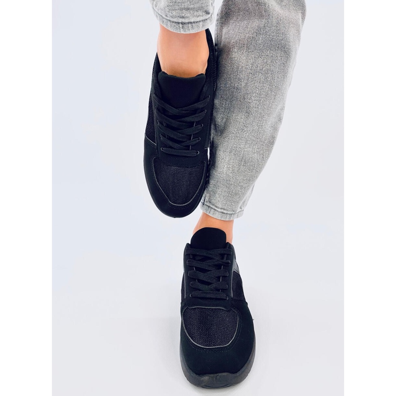 Doleh Black lätta sneakers för kvinnor svart 1