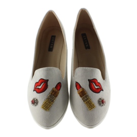 Ballerinas lordsy med lappar 333-18 grå 1