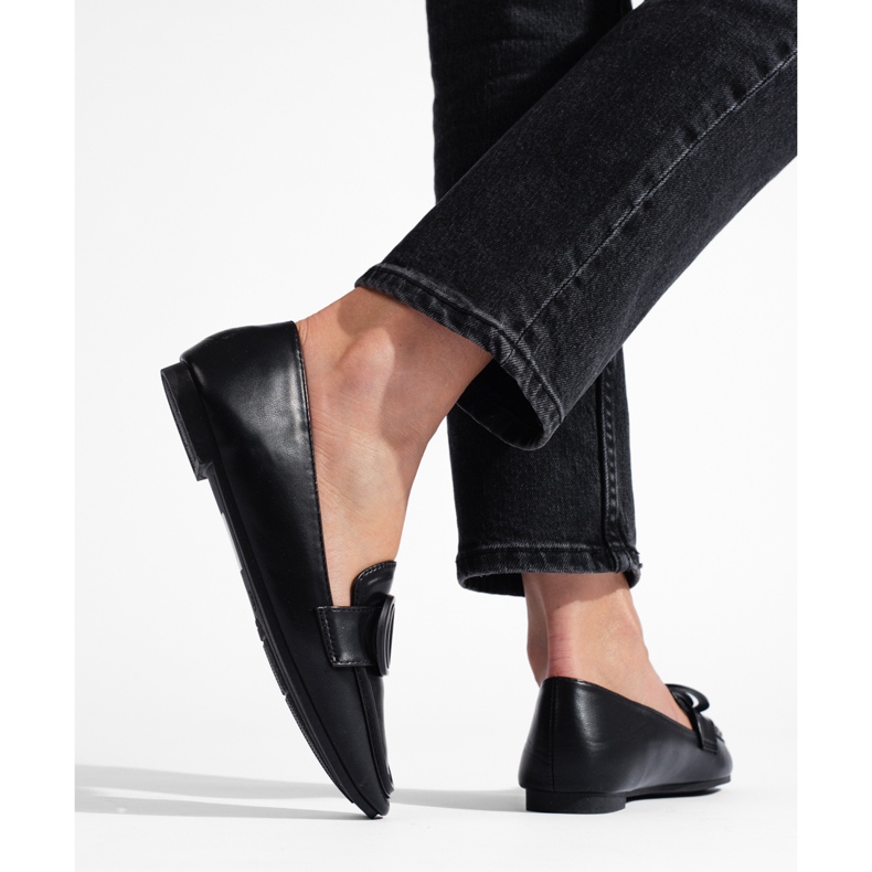 Eleganta Shelovet svarta loafers för kvinnor 2