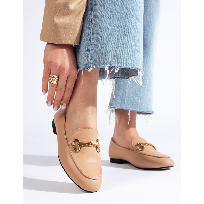 Mockasiner Beige skor brun 1