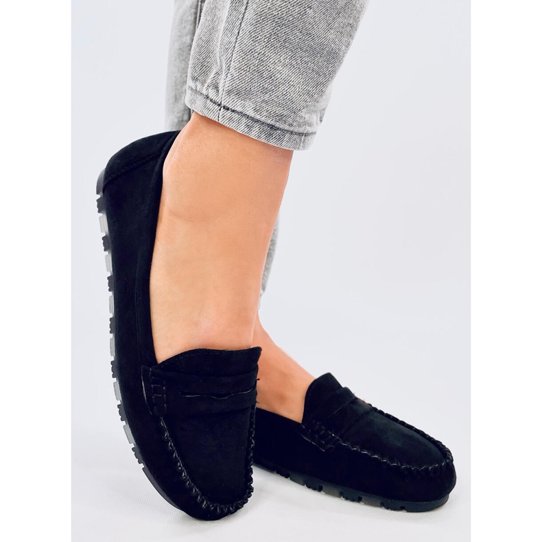 Anaya Black mocka loafers för kvinnor svart 1