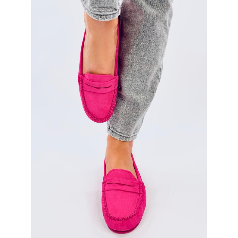 Anaya Fuchsia loafers i mocka för kvinnor rosa 1