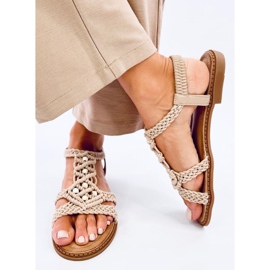 Ashes Khaki boho string sandaler beige 1
