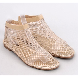 Peyton Gold-sandaler i mesh med strass beige 1