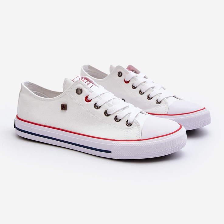 Big Star Low Mäns vita sneakers T174102 2