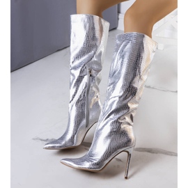 BM Silverstövlar på Dinami-klack 2