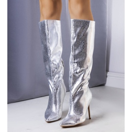 BM Silverstövlar på Dinami-klack 1