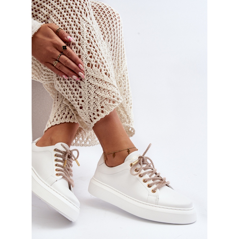 Läder Damsportskor CheBello 4362 Vit 1