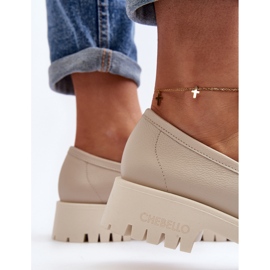 Damläder Loafers med fransar CheBello 3096 Beige 1