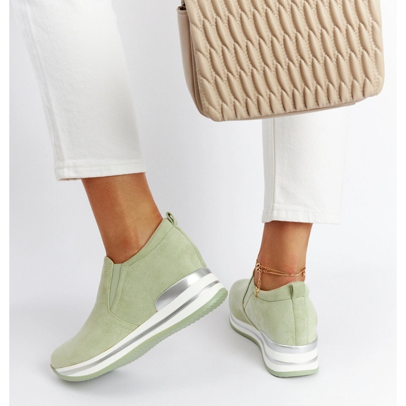 Gröna Alquippa wedge sneakers 1