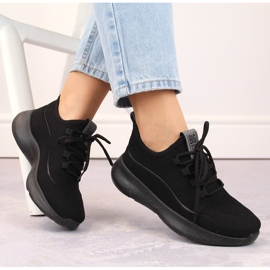 Svarta genombrutna slip-on sportskor Big Star NN274663 1