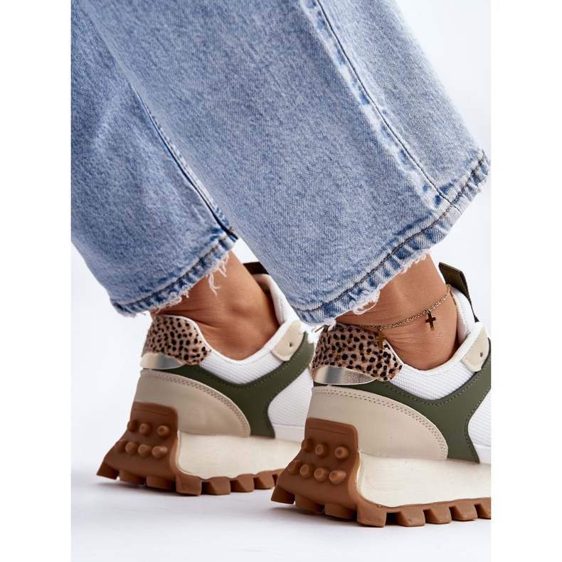 Dam Sneakers Sportskor Beige-Grön Ralita 2