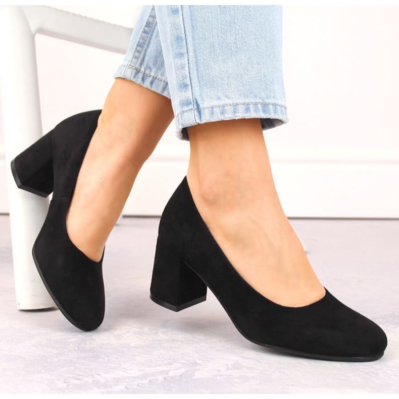 Potocki W WOL207A pumps i mocka, svart 2