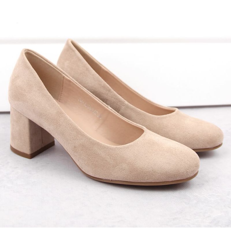 Potocki W WOL207B pumps i mocka, beige 2