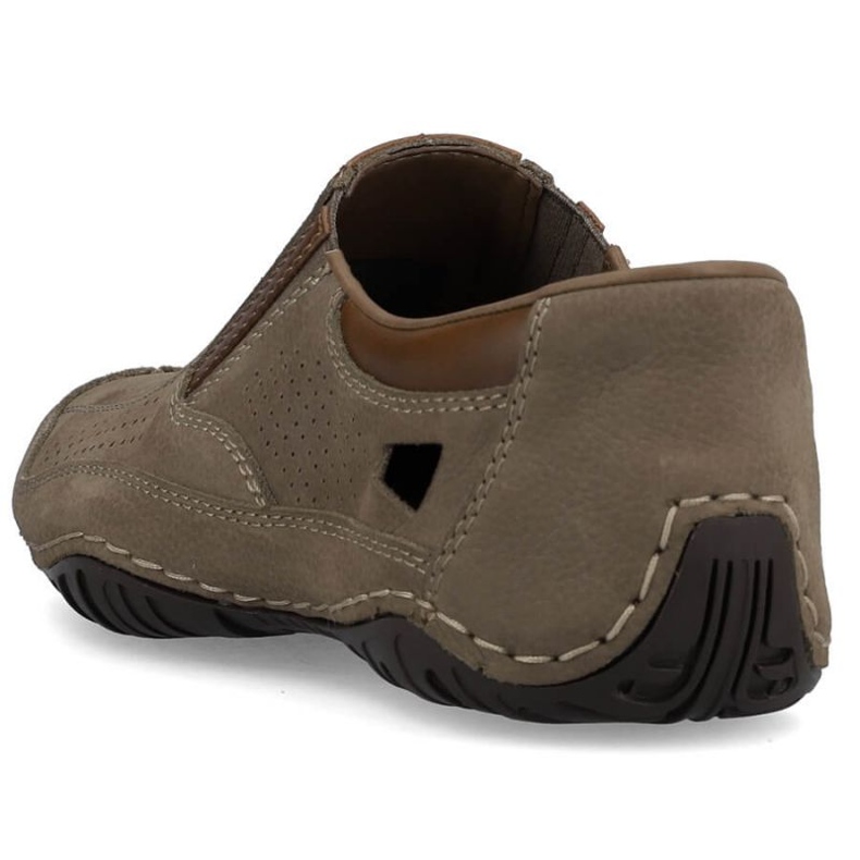 Rieker M RKR580 bruna genombrutna skor i läder 2