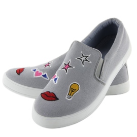 Slipons med JX41P Grå lappar 1