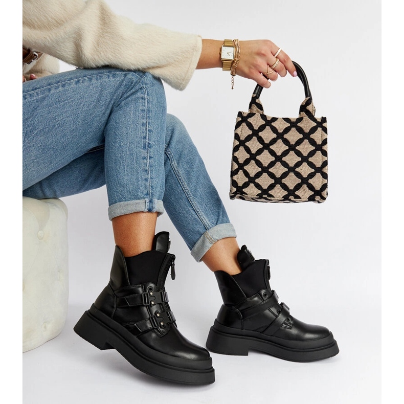 Svarta Glen plattformsstövlar 1