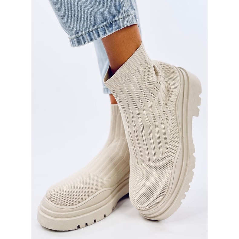 Strumpor hög ankel Silva Beige 2