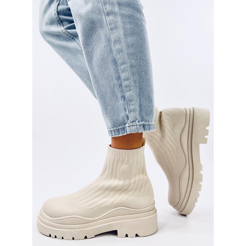 Strumpor hög ankel Silva Beige 1