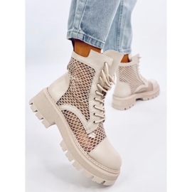 Ralston Panna genombrutna ankelstövlar beige 2