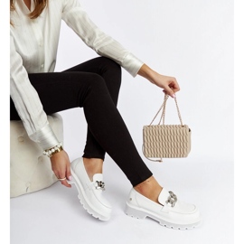 Vita lädermockasiner Goe LL2N4038 2