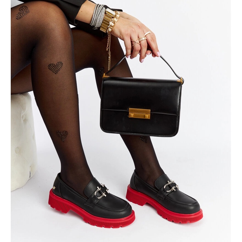 Svarta lädermockasiner Goe LL2N4040 1