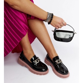 Svarta lädermockasiner Goe LL2N4039 1