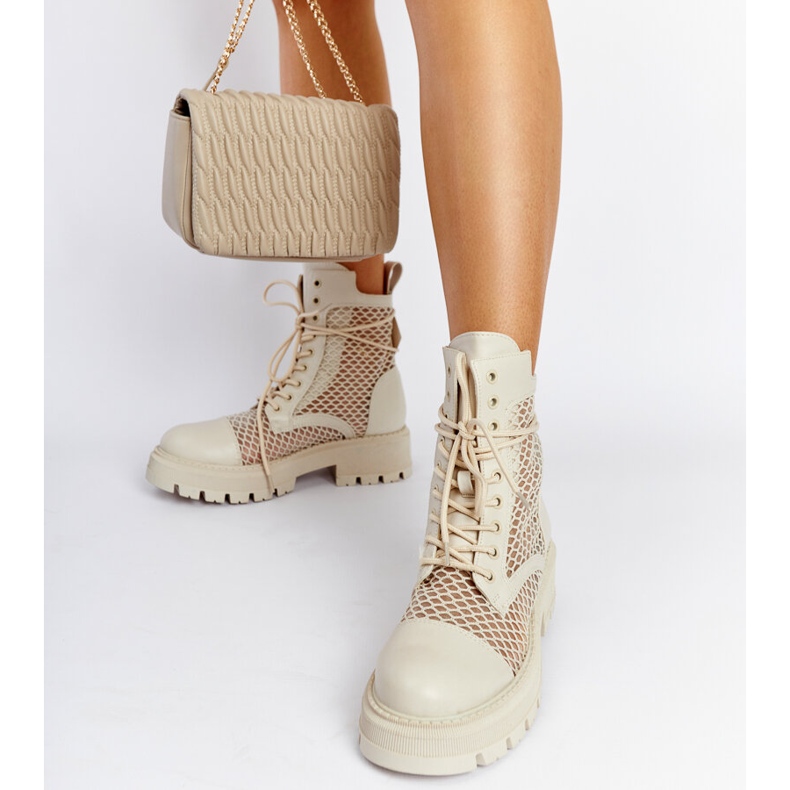 Beige transparenta Waldeck-stövlar 1