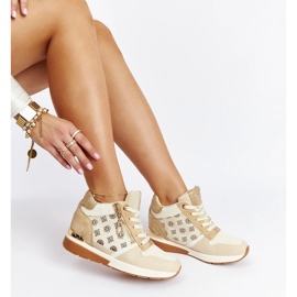 Beige Knoxville wedge sneakers 1