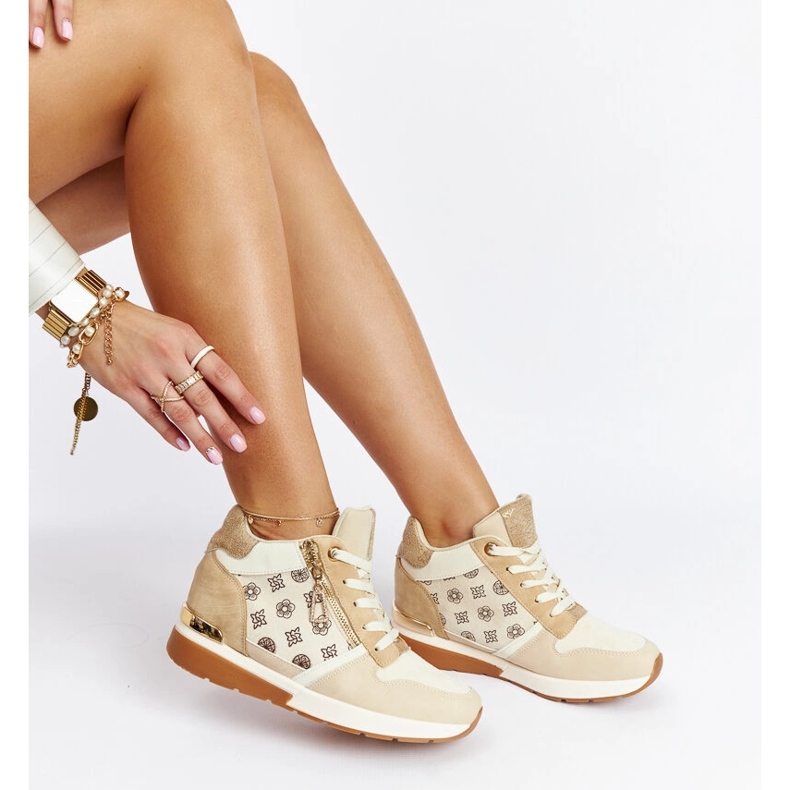 Beige Knoxville wedge sneakers 1