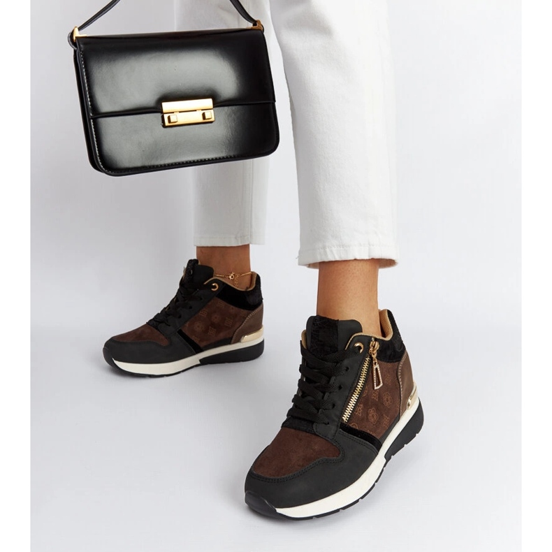 Svarta Knoxville wedge sneakers 2