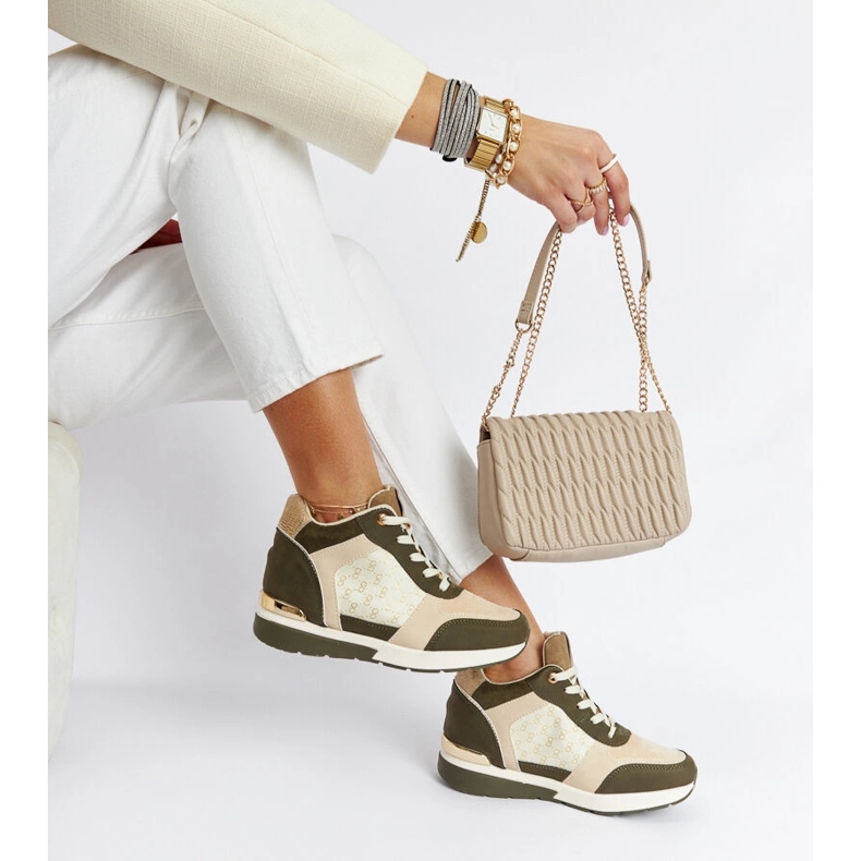 Gröna Chestnut wedge sneakers 2