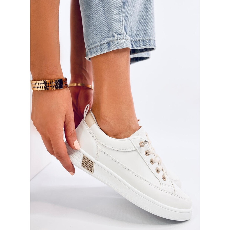 Lagerbeige damsneakers vit 1