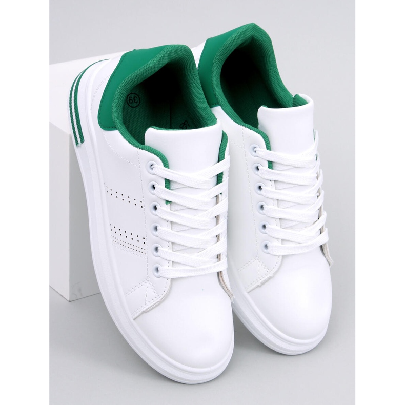 Maes Green wedge sneakers vit 1