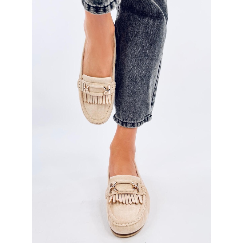 Leif Beige loafers dam 1