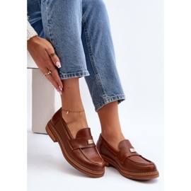 Zazoo 20165 lädermockasiner för kvinnor, brun 2