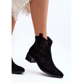 Vinceza Genombrutna stövlar för kvinnor Svart Madalina 1