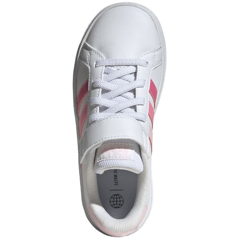 Adidas Grand Court Elastic Lace and Top Strap Jr IG4838 skor vit 1