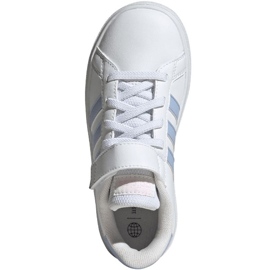 Adidas Grand Court Elastic Lace and Top Strap Jr IG4841 skor vit 1