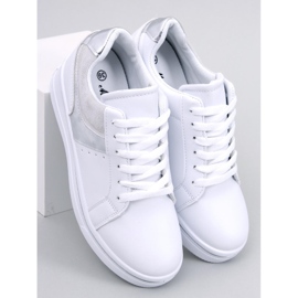 Tobey Silver wedge sneakers vit 1
