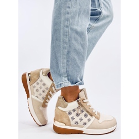 Telts Beige wedge sneakers 2