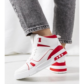 Grandis röda ankelsneakers vit 1