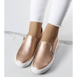 Denain eco-läder sneakers i guld gyllene 1