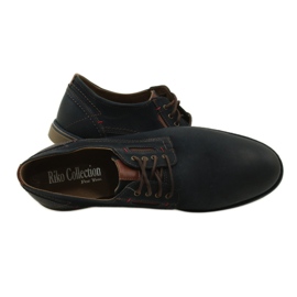 Riko Shoes Men's Leather Shoes 804 Navy Blue blå 4